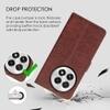 Casotec Flip Cover Back Case for OnePlus 13 5G | Premium Leather Finish | Inbuilt Pockets & Stand | Flip Cover Back Case for OnePlus 13 5G (Brown)