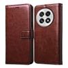Casotec Flip Cover Back Case for OnePlus 13 5G | Premium Leather Finish | Inbuilt Pockets & Stand | Flip Cover Back Case for OnePlus 13 5G (Brown)