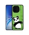 Casotec Panda with Bamboo Design Premium 2D Printed Metal Back Case Cover for iQOO Neo 10R 5G