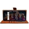 Casotec Flip Cover Back Case for Lava Shark 4G | Premium Leather Finish | Inbuilt Pockets & Stand | Flip Cover Back Case for Lava Shark 4G (CamelBlack)