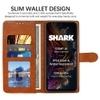 Casotec Flip Cover Back Case for Lava Shark 4G | Premium Leather Finish | Inbuilt Pockets & Stand | Flip Cover Back Case for Lava Shark 4G (CamelBlack)
