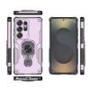 Casotec Armor Case for Samsung S25 Ultra 5G Defender Case | Rotating Ring Holder & Kickstand in-Built | Military Grade Armor | 360 Degree Protection Back Cover for Samsung Galaxy S25 Ultra 5G (Purple)