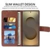 Casotec Flip Cover Back Case for Samsung Galaxy S25 Ultra 5G | Premium Leather Finish | Inbuilt Pockets & Stand | Flip Cover Back Case for Samsung Galaxy S25 Ultra 5G (Brown)