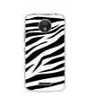 Casotec Black And White Design Printed Silicon Soft TPU Back Case Cover for Motorola Moto C Plus