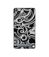 Casotec Black White Pattern Design Printed Silicon Soft TPU Back Case Cover for Micromax Canvas Fire 6 Q428