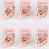 VRISTO Plastic Storage Jars Lid Decorative Multipurpose Containers for Kitchen, Spices, Dry Snacks, and Food Storage | Pink | Pack of 6 | 500ml - 8 CM X 8 CM X 12 CM