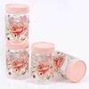 VRISTO Plastic Storage Jars Lid Decorative Multipurpose Containers for Kitchen, Spices, Dry Snacks, and Food Storage | Pink | Pack of 6 | 500ml - 8 CM X 8 CM X 12 CM