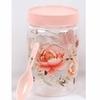 VRISTO Plastic Storage Jars Lid Decorative Multipurpose Containers for Kitchen, Spices, Dry Snacks, and Food Storage | Pink | Pack of 6 | 500ml - 8 CM X 8 CM X 12 CM