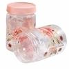 VRISTO Plastic Storage Jars Lid Decorative Multipurpose Containers for Kitchen, Spices, Dry Snacks, and Food Storage | Pink | Pack of 6 | 500ml - 8 CM X 8 CM X 12 CM
