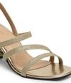 Bruno Manetti women's  Gold Slipon Back Strap Heel Sandal