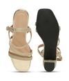 Bruno Manetti women's  Gold Slipon Back Strap Heel Sandal