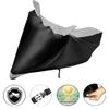 Mockhe Bike Body Cover for TVS Radeon , Dustproof UV Protection water resistant Custom Fit Cover-(Black-Silver )