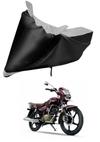 Mockhe Bike Body Cover for TVS Radeon , Dustproof UV Protection water resistant Custom Fit Cover-(Black-Silver )