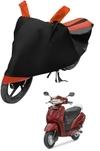 Mockhe Bike Cover for Honda Activa 4G , Dustproof UV Protection water resistant Custom Fit Cover-(Black-Orange )