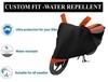 Mockhe Bike Cover for Honda Activa 4G , Dustproof UV Protection water resistant Custom Fit Cover-(Black-Orange )
