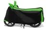 Mockhe Bike Cover for Hero HF Deluxe , Dustproof UV Protection water resistant Custom Fit Cover-(Black-Green )