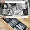 JD FRESH 5 Slot Non-Woven Fabric Clothing Storage Box/Foldable Wardrobe Organizer/Multipurpose Storage Organisers for clothes/Shirts/T-Shirts/Dress/Sweaters/Jeans (Pack of 6, Black)