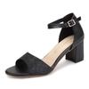 Marc Loire Women Black Embellished Block Heels