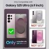 Luxmo Case Hybrid For Samsung Galaxy S25 Ultra Transparent Clear Case Cover (6.9-Inch Black) Mag-Safe Supports Compatible  Military-Grade Drop Protection  Matte Finish Stylish Slim Hard Skin Lightweight Design