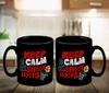 Whats Your Kick Basketball Theme Keep Calm Shoot Hoops Printed Black Ceramic Coffee Mug and Tea Mug 325ml