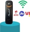 Morden 4G LTE WiFi Dongle with All SIM 4G,5G Network Support, 5+ Person Use Same Dongle, Speed 100Mbps Plug & Play Sim Insert Data Card (Black), BSNL SIm not Supported