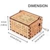 EITHEO Wooden Uniq Carved Hand Crank Happy-Birthday-Multi Theme Music Box