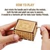 EITHEO Wooden Uniq Carved Hand Crank Happy-Birthday-Multi Theme Music Box