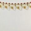 The Art Hub pratham enterprises Pratham Enterprises White Pearl Golden Jhumri Toran (4 FT) Toran (Beads, Thread)