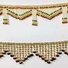 The Art Hub pratham enterprises Handmade Set of 2 Combo White Moti Toran & Crystal Jhumar Multicolour Toran ()