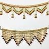 The Art Hub pratham enterprises Handmade Set of 2 Combo White Moti Toran & Crystal Jhumar Multicolour Toran ()