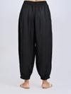 Mirayya Women Casual Solid Pattern Relaxed Fit Loose Lightweight Flowy Summer Yoga Ethnic Chic Boho Bliss Gypsy Soul Bohemian Flow Harem Pant -Black