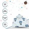 LITTLE CHIKU Hooded Towels for Kids | Soft Cotton Absorbent Bath Poncho with Cute Print | Cozy Hooded Towel for Babies and Toddlers (Design-2)