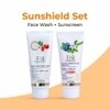 EIQ - EINSTEINIQ Fresh Vibe Face Wash + EINSTEINIQ Sunbliss Matte Mineral (Zn) based Sunscreen with SPF 50PA ++++ (100ml)+(50g).