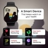 PunnkFunnk T55 Unique Smartwatch with 1.85" HD Display BT Calling ,100+ Sports Modes, Heart Rate Monitoring, SpO2, AI Voice Assistant, IP68 Waterproof - Black