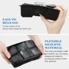 KitchenFest 6 Cavity Square Flexible Silicone 2" Large Size Ice Cube Tray with Cover. 1 Pcs.
