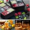 KitchenFest 6 Cavity Square Flexible Silicone 2" Large Size Ice Cube Tray with Cover. 1 Pcs.