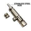Rawk 6 Inch Door Bolt Lock Door Latch Aluminium Tower Bolt Door chitkani Door Bolt Door Latches for Home and Office with Mounting Screws (6-Inch Pack of 6)