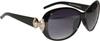 PIRASO UV Protection Oval Full-frame Black Sunglasses (Women) - Medium