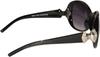 PIRASO UV Protection Oval Full-frame Black Sunglasses (Women) - Medium