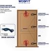 Werfit Navy Blue Nylon D Lock Door Anchor for Resistance Toning Tube and Fitness Bands Resistance Tube