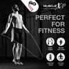 MuscleXP Skipping Rope (Jumping Rope) for Men, Women & Children, Tangle Free Jumping Rope for Kids (Orange / Black)