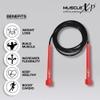 MuscleXP Skipping Rope (Jumping Rope) for Men, Women & Children, Tangle Free Jumping Rope for Kids (Orange / Black)