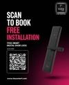 Toss Smart Door Lock | Fingerprint + PIN + App Unlock | Digital Keyless Lock for Main Door | WiFi Enabled | Auto Lock & Alarm Security | Free Installation
