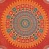 UniqChoice Orange Cotton Jaipuri Double Bedsheet with 2 Pillow Cover 215 x 240 cm (3_ Orange_ 89)