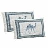 UNIQCHOICE 180 TC Blue Color Animal Printed King Size Bedsheet With 2 Pillow Cover(ELEG-24-Blue)