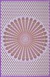 UniqChoice Purple 100% Cotton Single Bedsheet With 1 Pillow Cover(1+ 1_ Single_ Chakari_ Purple)