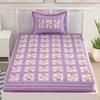 UniqChoice Purple 100% Cotton Single Bedsheet With 1 Pillow Cover(1+ 1_ Single_ Bombay_ Purple)