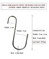 Q1 Beads Steel Stainless Steel S Shaped Hooks - 2 inch (pack of 18)