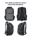 EUME Grey Nylon Laptop Backpack   29 Ltrs