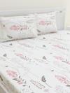 Home Affairs Micro Candy Single Bedsheet Set with Pillow Cover (Cream)